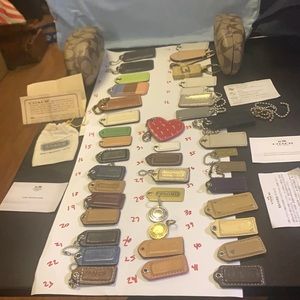 Coach Leather Hangtag Keychain Handbag Charm-2nd picture all‎ available 1-11